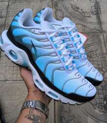 Imported Baltic Blue High Quality Functional Sports Shoes, Sole With Air Cushioning, Max Reflective Details, Durable And Comfortable, Various Colors. - White/Baby Blue - View 3