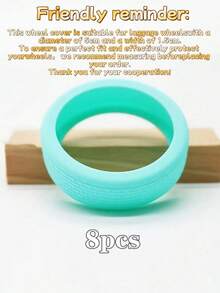 4/8 件装硅胶行李箱轮保护套，静音减震轮套，运动风格旅行配件 - 易于安装和清洁（直径 5 厘米） - 彩色 - 查看 23