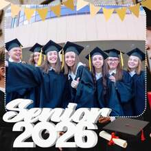 Senior 2026 Sign Graduation Decorations Class Of 2026 Decorations Photo Prop Graduation Table Centerpieces For Senior Night Decor High School College Sign Grad Party Supplies - White - View 6