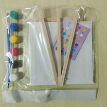 15*15cm Caballete de madera en miniatura con marco de pintura al óleo, lienzo, set de pintura, incluye caballete, lienzo, pinturas, pinceles - Kit de pintura DIY en miniatura para niños - Multicolor - Ver 8