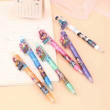 5pcs KPOP Cartoon Witch Hunting Pens , Creative Cartoon Children Writing Pen Roller Set, Birthday Gift, Student Stationery Party Gifts(Random Style) - Multicolor - View 5