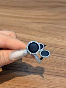 3片装 - 银色星空相机镜头保护膜，兼容 17 Pro Max（6.9英寸），9H硬度，星空图案，高清透明，带独立金属环，兼容 17 Pro、16 Pro Max、15、14、13、12和11系列，情人节礼物，适用于日常、办公室、家庭使用，防水防震防摔防刮。 - 銀色 - 查看 9
