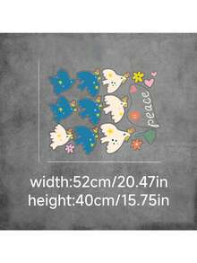 Cute Pigeon & Bird Pattern Static Cling Window Stickers, Glue-Free, Waterproof, Suitable For Children's Bedroom And Kitchen Glass Doors, Creative Decor, Anti-Collision - Multicolor - View 11