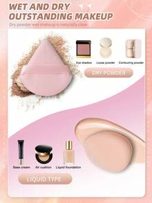 8/10/12PCSMakeup Tools Set Including:Makeup Sponges+Mini Makeup Sponges+Triangle Powder Puffs+Mini Air Cushion Powder Puffs - Multicolor - View 11