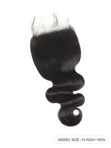 6x6 Inch Transparent Lace Closure Wave Pattern 100% Unprocessed Virgin Human Hair Closure, Pre-Trimmed With Baby Hair, Natural Black - Natural Black - View 2