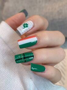 Hình dán móng tay họa tiết cỏ ba lá xanh, nhiều màu sắc, thích hợp cho nữ, bé gái, dùng làm móng nghệ thuật, quà tặng cho tiệc tùng, ngày lễ, kỷ niệm, sinh nhật. - Nhiều màu - Xem 3