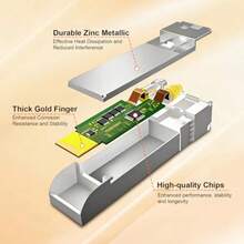 Paquete de 2 transceptores 10GBase-LR SFP+ módulo de modo único 10G LC para Cisco SFP-10G-LR Meraki MA-SFP-10GB-LR Ubiquiti UF--10G Mikrotik D-Link Supermicro Netgear DDM 1310 nm 10 km - como en la foto - Ver 7