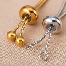 2件套不锈钢手链配件，可调节珠链带吊坠环，DIY珠宝制作组件 - 不銹鋼手鍊 - 查看 3