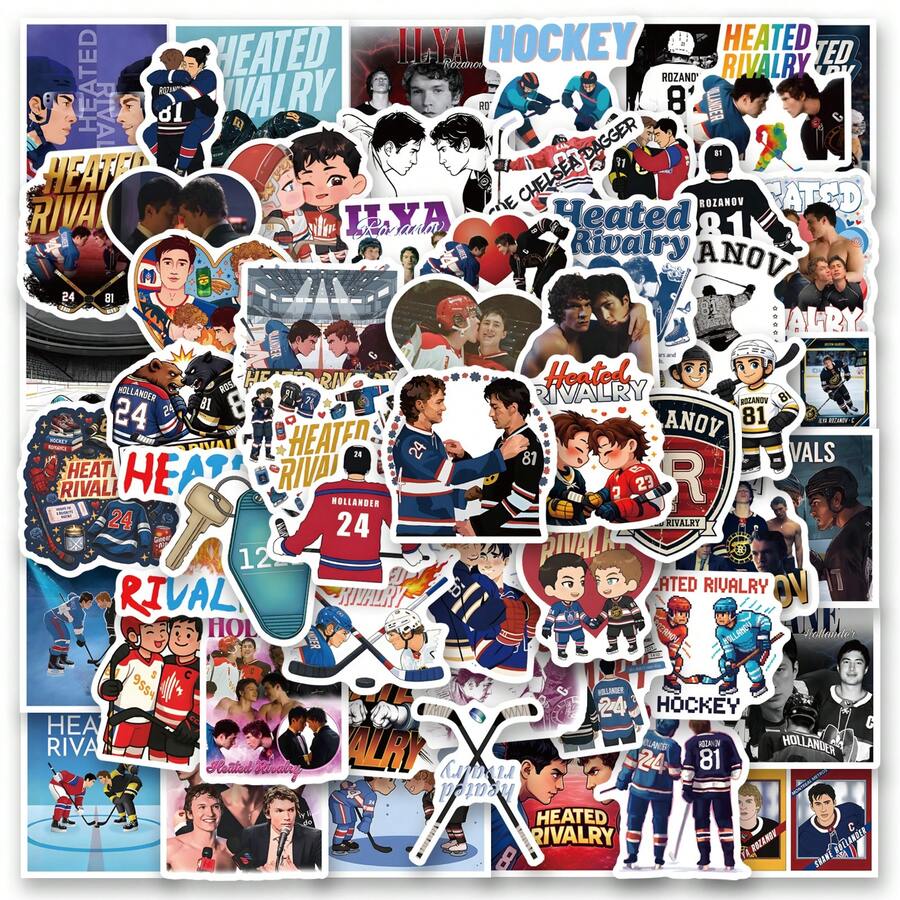 124张热力四射的竞争贴纸，高品质精美贴纸，适用于剪贴簿、日记本、笔记本电脑、保险杠、滑板、水瓶、电脑、手机、安全帽、汽车贴纸和装饰贴花。 - 隨機風格 - 查看 1