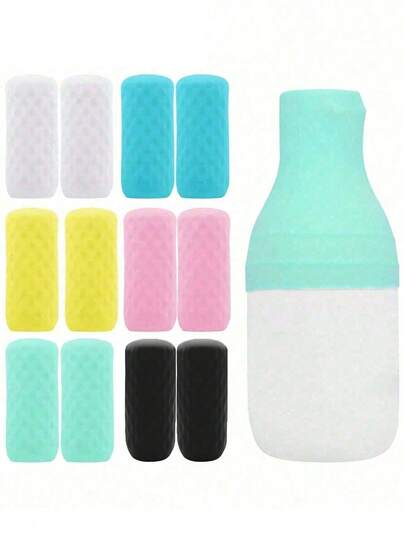 4pcs Leak-Proof Caps, Designed For Travel Containers, These Shower & Toiletry Bottle Caps Can Prevent Leakage In Your Luggage. The Silicone Travel Bottles Are A Reliable Solution For Most Bottle Sizes And Come In A Variety Of Vibrant Colors.