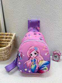 1pc Young Girl's Lightweight Zipper Closure Casual Chest Bag/Waist Bag, Suitable For Daily Use - Chest Bag - View 13