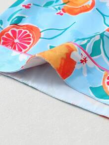 2PCS Womens Tropical Fruits Print Pajama Sets Pj Set Short Sleeve Button Down Shirt With Shorts - Nhiều màu - Xem 6