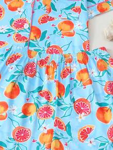 2PCS Womens Tropical Fruits Print Pajama Sets Pj Set Short Sleeve Button Down Shirt With Shorts - Nhiều màu - Xem 5