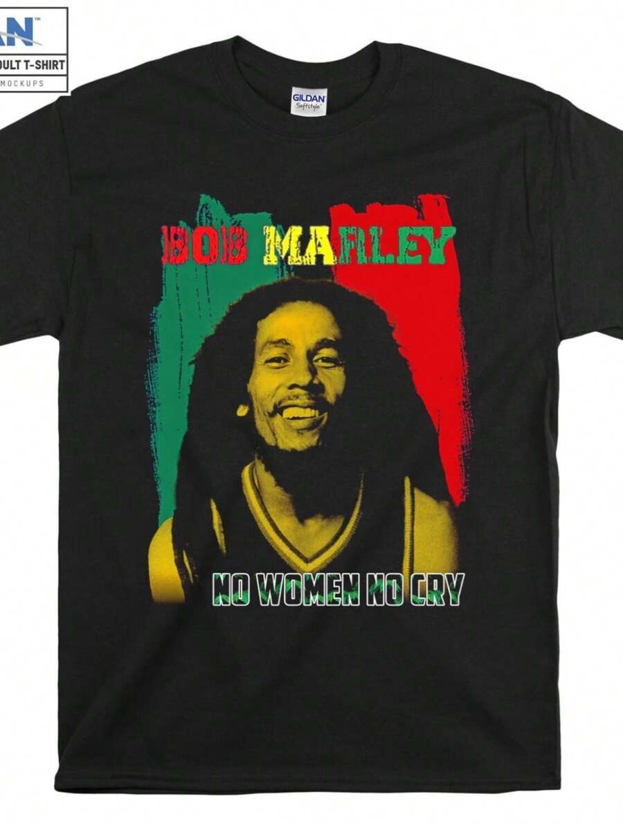 Bob Marley No Women T-Shirt Gift Hoodie Tshirt Men Women Unisex F612 - 黑色 - 查看 1
