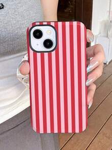 1pc Minimalist Artistic Colorful Striped Pattern Glossy 2-In-1 Phiên Film Hard Phone Case Compatible With Samsung/ 11/12/13/14/15/16/17 Pro Max - 彩色 - 查看 3