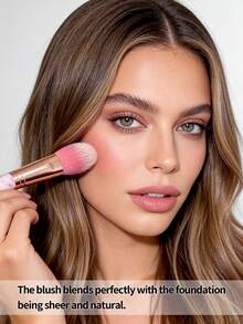 6pcs Marble Pattern Makeup Brush Set, Includes Powder Brush, Blush Brush, Highlighter Brush, Soft Hair, Suitable For Beginners, Makeup Tools - Multicolor - View 7