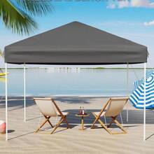 Carpa plegable de 10 x 10 pulgadas - Pabellón exterior de altura ajustable - Gazebo plegable de fácil instalación con bolsa de transporte, 4 sacos de arena, estacas y cuerdas tensoras - Ideal para fie - Gris - Ver 6
