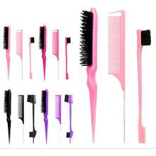 3/6/9 Piece Hair Kit – Rat Tail Comb, Fine Line Brush For Styling/Daily Use And Travel - 2 Kits / 6 Units - View 4