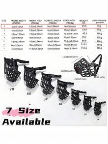 Breathable & Durable Dog Muzzle, Effectively Prevents Barking And Eating Garbage - Suitable For Medium To Large Dogs - Outdoor Anti-Bite, Anti-Harassment, Anti-Disturbance - Affordable, Multiple Sizes Available - Pet Muzzle, Convenient For Dogs To Drink Water - Black - View 15