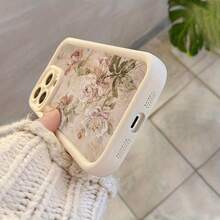 Phone Case - A Vintage-Style Floral Phone Case Made Of High Bamboo, Compatible With Iphone 11, 12, 13, 14, 15, 16, 17 Pro Max, 15 Pro, 14 Plus, And 11 Pro XR XS Max. This Silver High-Transparency Feather Curtain Protective Cover Makes A Perfect Gift,Suitable For IPhone17 Air - 白色 - 查看 6