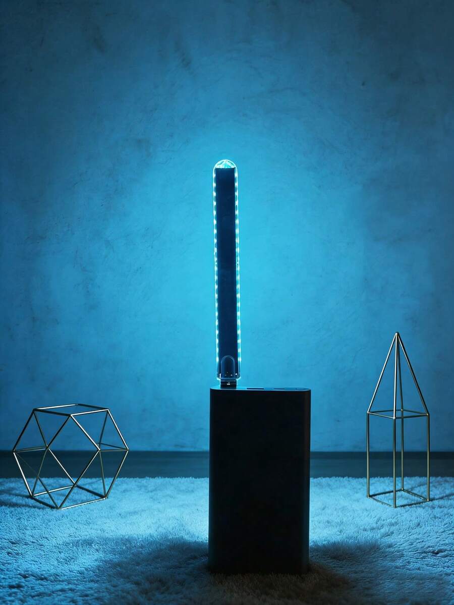 1 件 24LED 冰蓝色 USB 灯，卧室游戏室装饰灯，可调光氛围灯，适合约会、直播，无需开关 - 冰川藍 - 查看 1