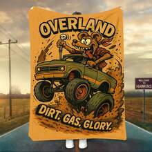 1PC 3D Monster Jam Monster Truck Cartoon Blanket, Edgy Gift For Motorsports Fans, Themed Man Cave Decor, Retro Sci-Fi Party Accent & Race Day Souvenir,Soft Throw Blanket For Home Bedroom Bed Sofa Picnic Travel Office Cover Blanket - nhiều màu 17 - Xem 11