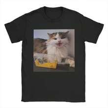 Forsaken Skin 007n7 Love Cat 100 Cotton T-Shirt For Men Summer Street Style Neck Hip Hop Tee Shirt Oversize Custom Logo Tops - 黑色 - 查看 1