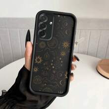 Sun Moon Stars Pattern Phone Case Suitable For Samsung Galaxy A05 A05S A06 A07 A12 A13 A14 A15 A16 5G A17 A21S A22 A23 A24 A25 A26 A32 A33 A34 A35 A36 A52 A53 A54 A55 A56 S21 Ultra S22 Plus S23+ S24 FE S25 Edge Shockproof Full Cover Black Phone Case,Suitable For IPhone17 Air - trắng - Xem 5