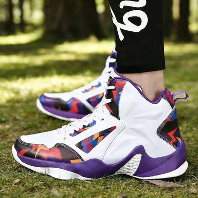 Giày thể thao nam đế da mới, chống trượt, bền chắc, kiểu dáng cổ trung, phù hợp cho thanh thiếu niên, thích hợp mang hàng ngày và khi chơi thể thao.