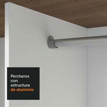 Ropero Closet Madesa 3 Puertas 1 Espejo Color Marrón y Negro 01 - Marrón y Negro - Ver 7