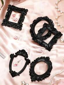 10 szt./zestaw miniaturowych rzeźbionych ramek na zdjęcia z żywicy w stylu gotyckim, dekoracja ścienna do domku dla lalek, prezent na imprezę tematyczną dla rodziny i przyjaciół, spersonalizowana rzeźba w formie pustej ramki w stylu barokowym - Wiele stylów - Zobacz 1