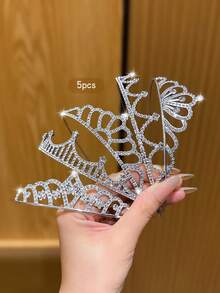 5个合金皇冠发箍，适合日常佩戴 - 銀色 - 查看 7