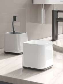 Wall Mounted Toothbrush Holder & Rinse Cup Set, Bathroom Electric Toothbrush & Toothpaste Storage Rack, No Drill Bathroom Electric Toothbrush & Rinse Cup Dental Cylinder Set - Multicolor - View 3