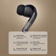 Lenovo Tai nghe nhét tai cổ điển, kết nối không dây Bluetooth 5.4, chất lượng cao, thời lượng pin dài, thiết kế công thái học, vừa vặn thoải mái, tương thích rộng rãi với nhiều thiết bị, khử tiếng ồn thông minh, tai nghe thể thao. - màu đen - Xem 6