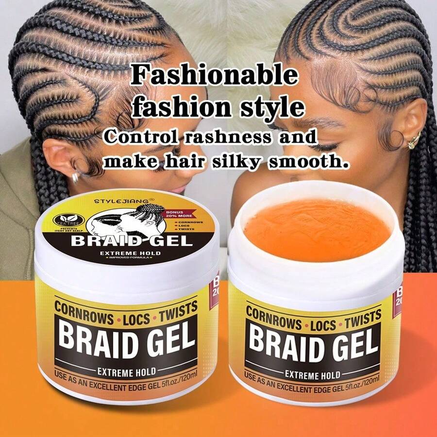 Braid Gel Extreme Hold - Braiding Gel For Cornrows, Locks, & Twisting, Moisturizing Edge Control For Women & Men, Natural Formula For Extreme Hold - 膏狀 - 查看 1