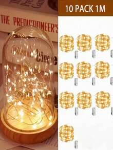 10pcs LED String Lights, 40 Inch LED String Lights, 3 Dimming Modes LED String Lights, Fairy Lights For Cake, Bouquet, Surprise Gift Decor, Suitable For Halloween, Thanksgiving, Autumn, Wedding Party, Birthday Party, Gift Wrapping - Warm Color - View 12