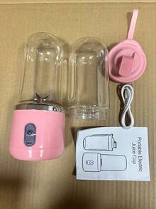 2合1便攜式果汁機與攪拌機，USB充電，6葉雙杯設計，適合製作果昔、奶昔與冷飲，適用於旅行、辦公室及居家日常使用，16.91oz容量，附實心塑料底座廚房小家電 - 彩色 - 查看 13