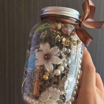 Mystery Jewelry Jar, Vintage Surprise Gift Set For Her, Necklace Earrings Rings Bracelet, Unique Diverse Styles For Birthday