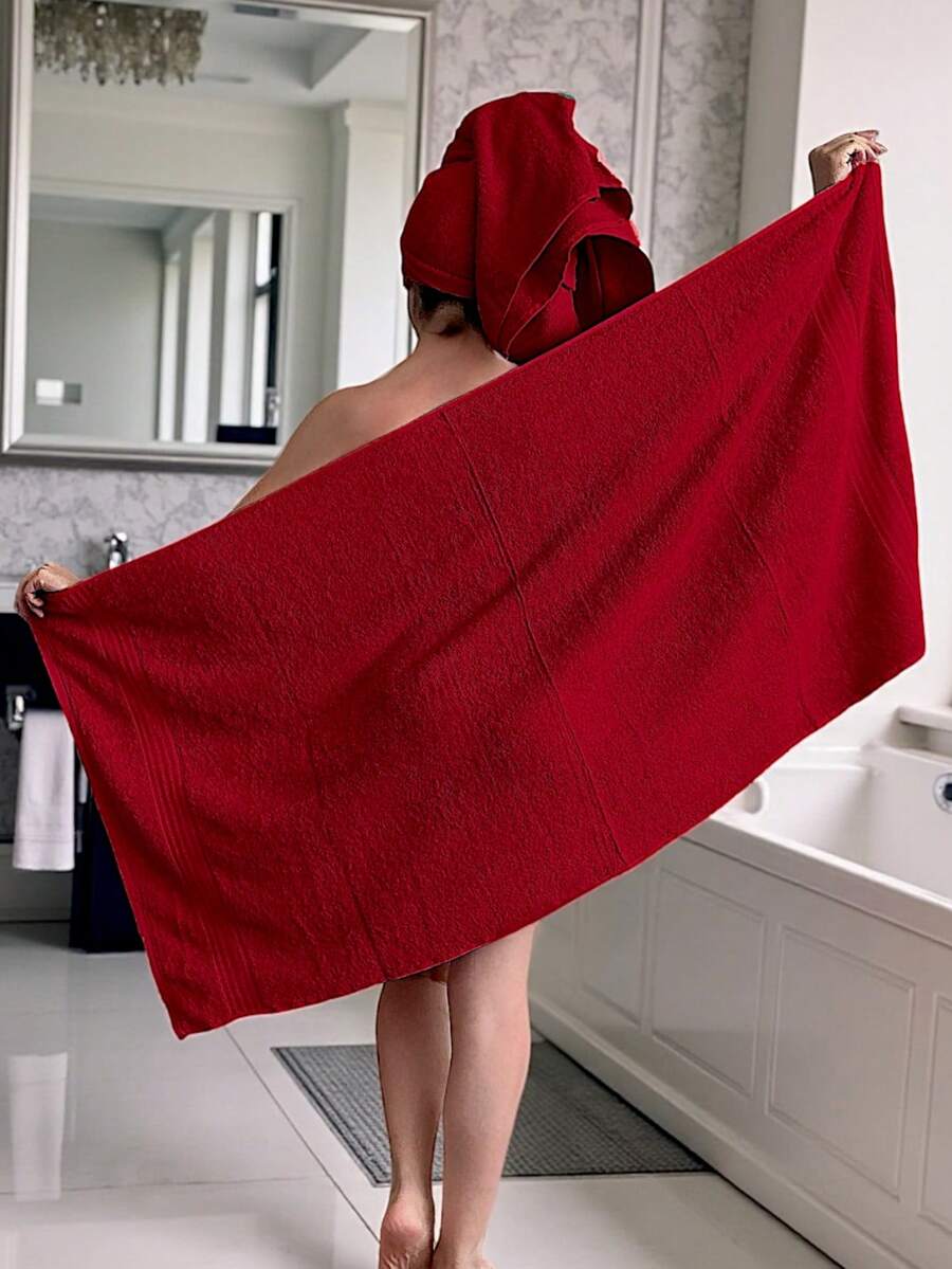 Bath Towels - Red - View 1