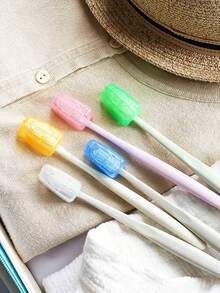 Giá treo bàn chải đánh răng gắn tường không cần khoan, có nắp đậy, chứa được 5 bàn chải, bền chắc, dụng cụ sắp xếp phòng tắm bằng nhựa, giá đựng kem đánh răng cho nam và nữ, dùng trong nhà tắm, ký túc xá và phòng tắm, trang trí nhà cửa, trang trí phòng tắm mùa tựu trường. - Nhiều màu - Xem 15