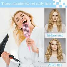 Curly Hair Brush,Curl Defining Brush,Slick Back Hair Brush,Rat Tail Comb,Edge Bristle Brush,Clip Claw,Bow,Satin Scrunchies,No Damage Hair Ties,Scarf Hair Ties,Gifts For Women,Best Gift Set(Pink) - ColorA - 查看 2
