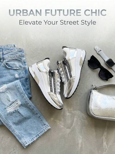 Damskor med snörning, bekväma och casual, mångsidiga för vardagsbruk