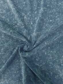 Áo thun ngắn tay cổ tròn tay lửng, chất liệu cotton, dáng rộng, đơn giản, thường ngày, in chữ, dành cho nữ và nam, cỡ lớn, mùa hè. - Màu xanh lam - Xem 5