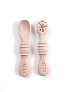 2 piezas Cucharas de alimentación de silicona para bebé, cucharas suaves para puré de frutas, portátiles y suaves para la autoalimentación del bebé - Multicolor - Ver 18