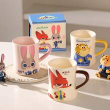 Disney Zootopia Cartoon Ceramic 10oz Camping Mug | For Espresso, Caffeine, Travel Coffee Cup | Home & Kitchen Essentials, Cute Gift & Collectible - Multicolor - View 4
