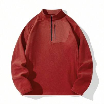 Mubberry Unique Mens Fleece Sweatshirt Jacket Pullover Pockets Warm Winter Jacket Thermal