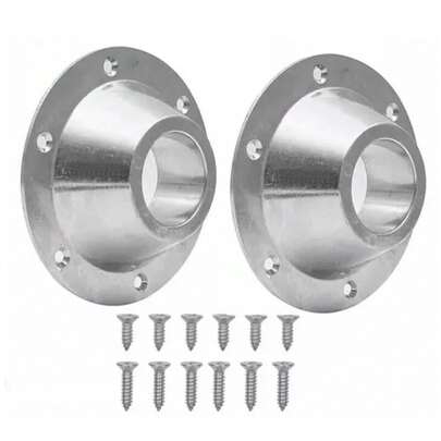 2X Island Table Top Floor Base Chrome For 57mm Leg Conversion Camper Horsebox UK