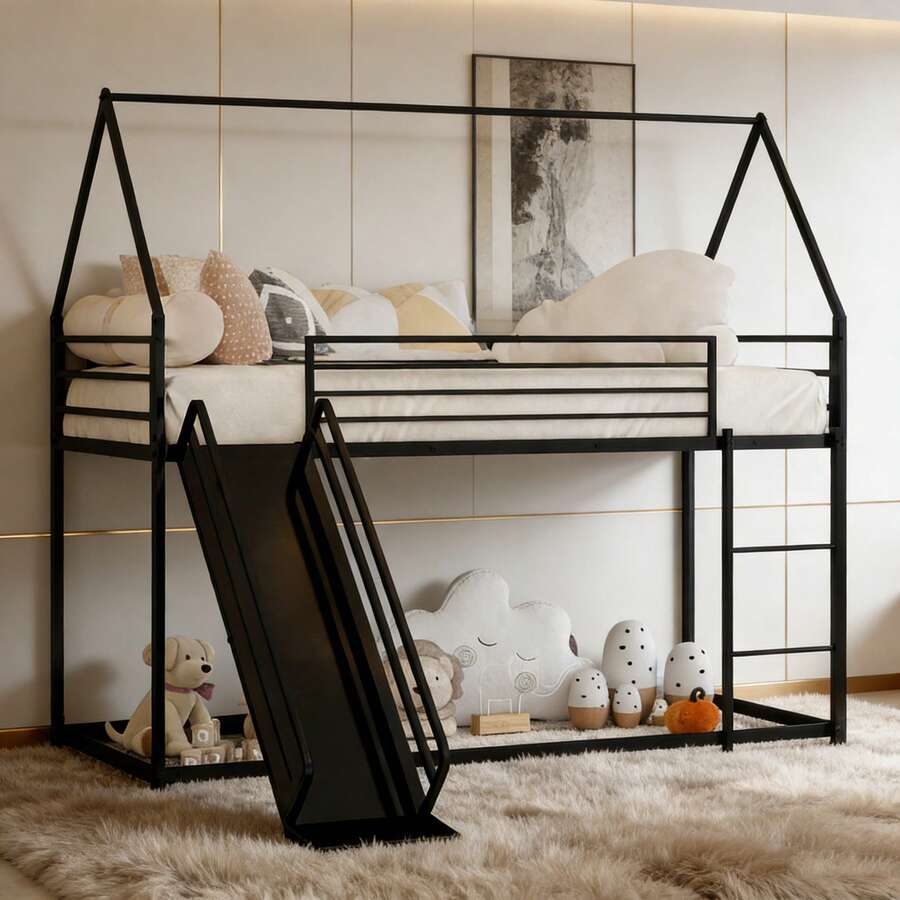 Kids Bed Frames, Headboards & Footboards - Black + Iron + Bedroom - View 1
