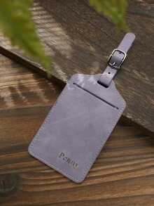 1pc Customized Embossed Name Luggage Tag, Suitable For Suitcase, Customized Gold Letter Combination Textured Suede Luggage Tag With Privacy Name Card, Personalized Travel Bag Backpack Label, Wedding Place Card, Gift Tag, Travel Accessories, Handmade, Fashionable Travel Gift, Bridesmaid Gift, Gift For Friends, Travel Essential - Multicolor - View 18