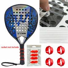 Set de 10 piezas de accesorios para raqueta de tenis, 6 piezas de cinta de agarre de silicona profesional + 4 piezas de reemplazo de agarre de raqueta, Set de entrenamiento de raqueta de tenis - Multicolor - Ver 10